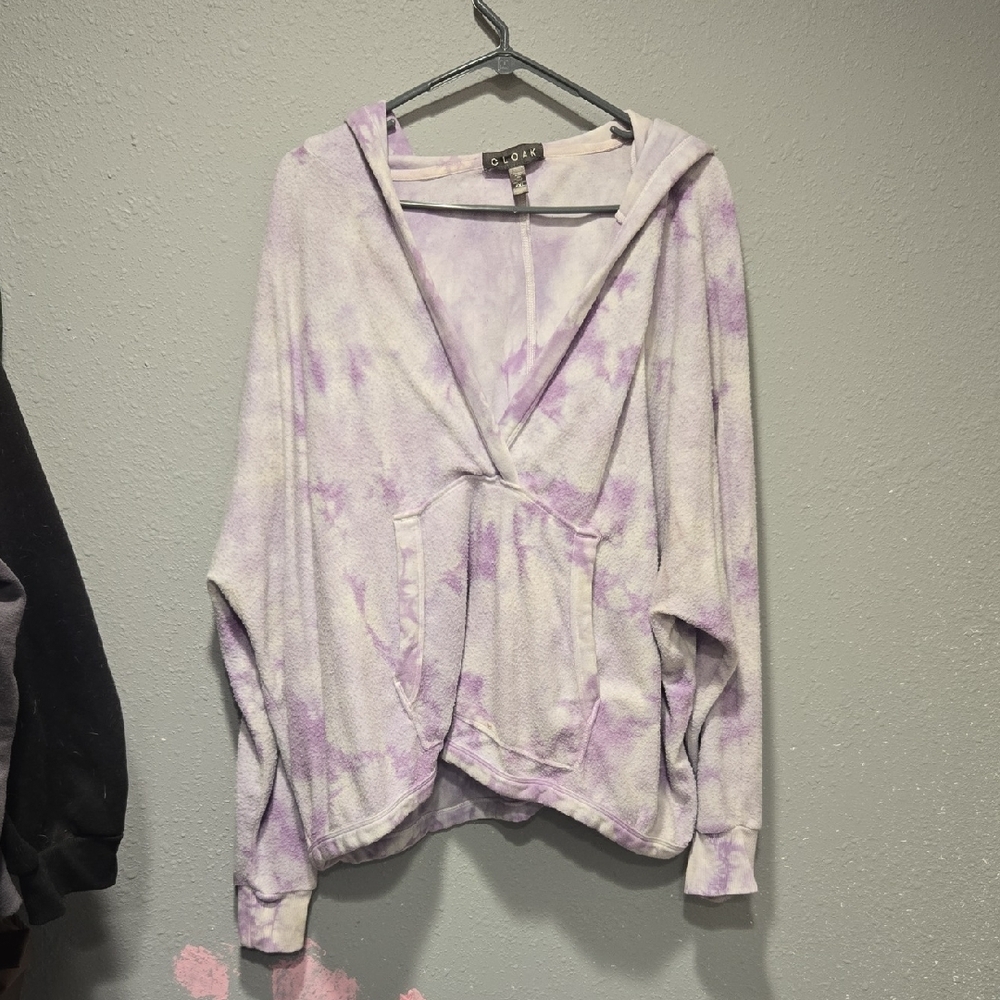 CLOAK Lavender Tie-Dye Hoodie Plus Size 4x